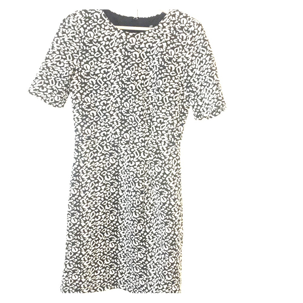 Black and white dress.